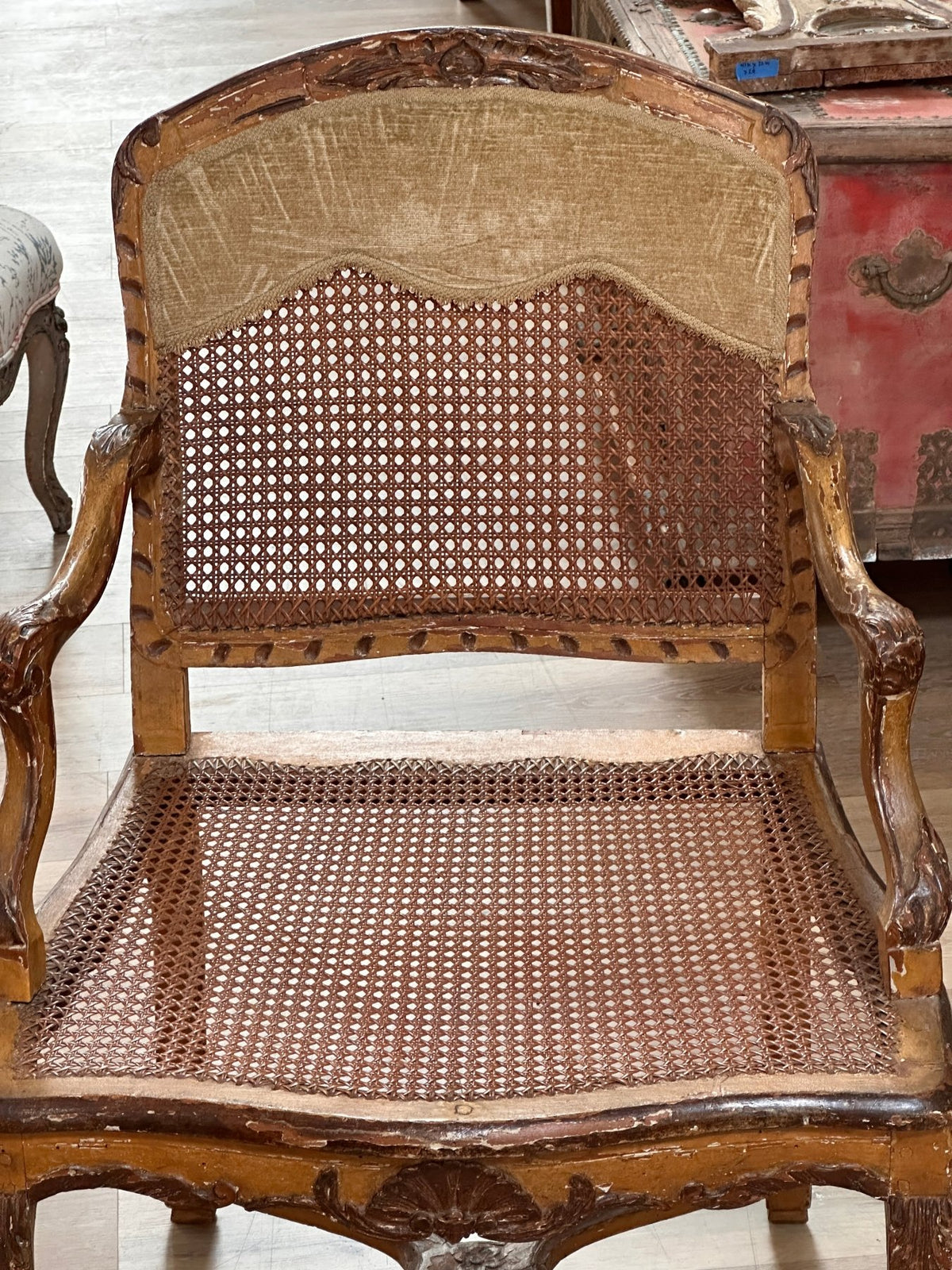 Rare Set of Six 18th Century Venetian Armchairs with original paint - On Hold - Helen Storey Antiques