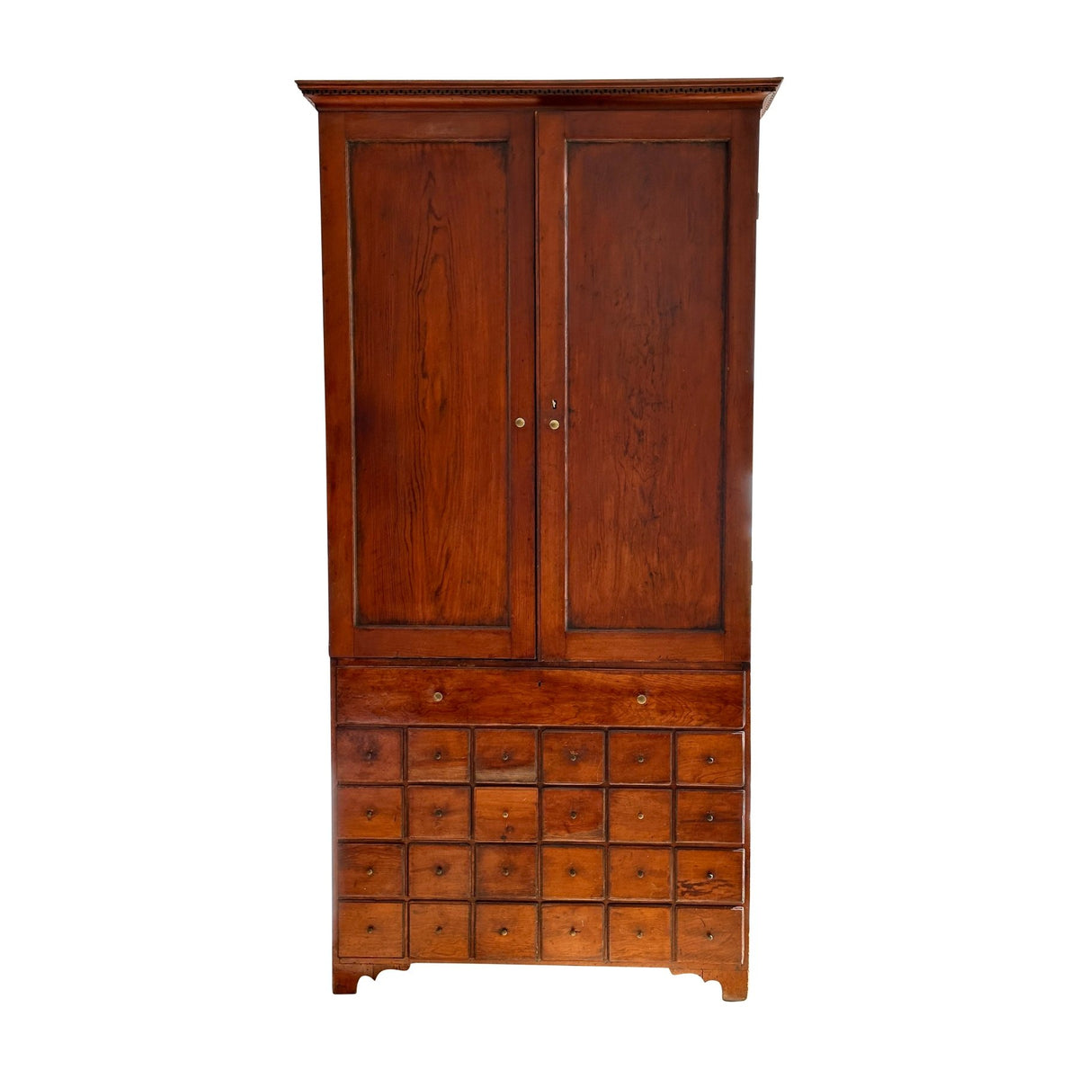 Rare Virginia, Richmond School, Yellow Pine Apothecary Cupboard, 1790 - 1820 - Helen Storey Antiques