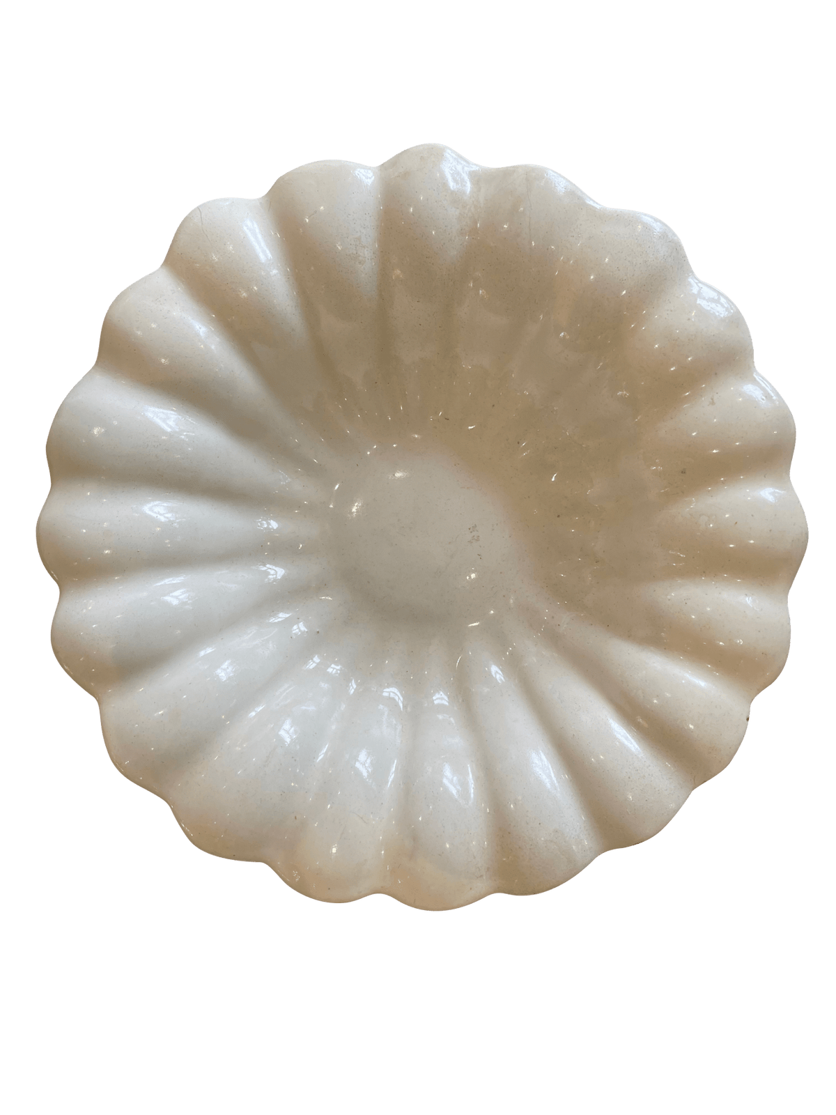 Rare White Gadrooned Delft Plooischotel Bowl - Helen Storey Antiques