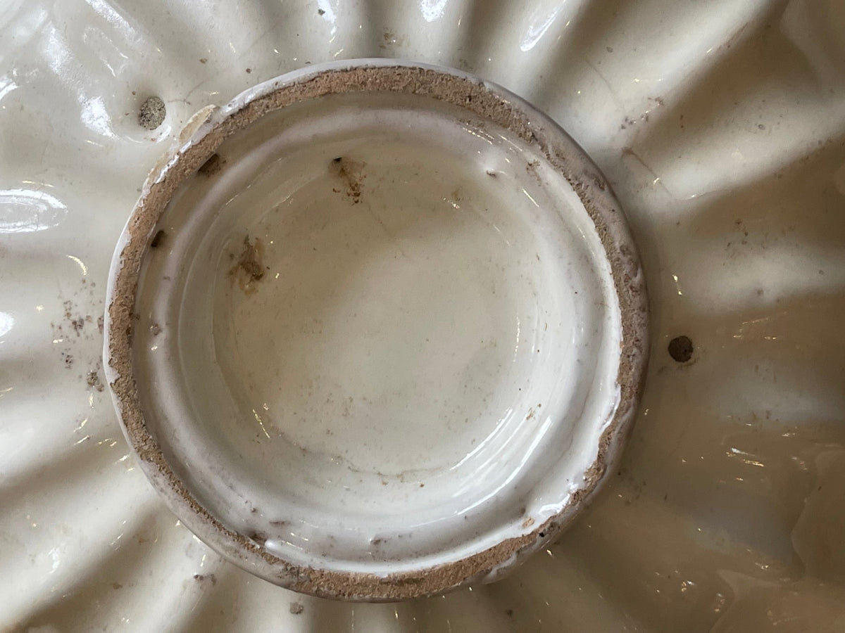 Rare White Gadrooned Delft Plooischotel Bowl - Helen Storey Antiques
