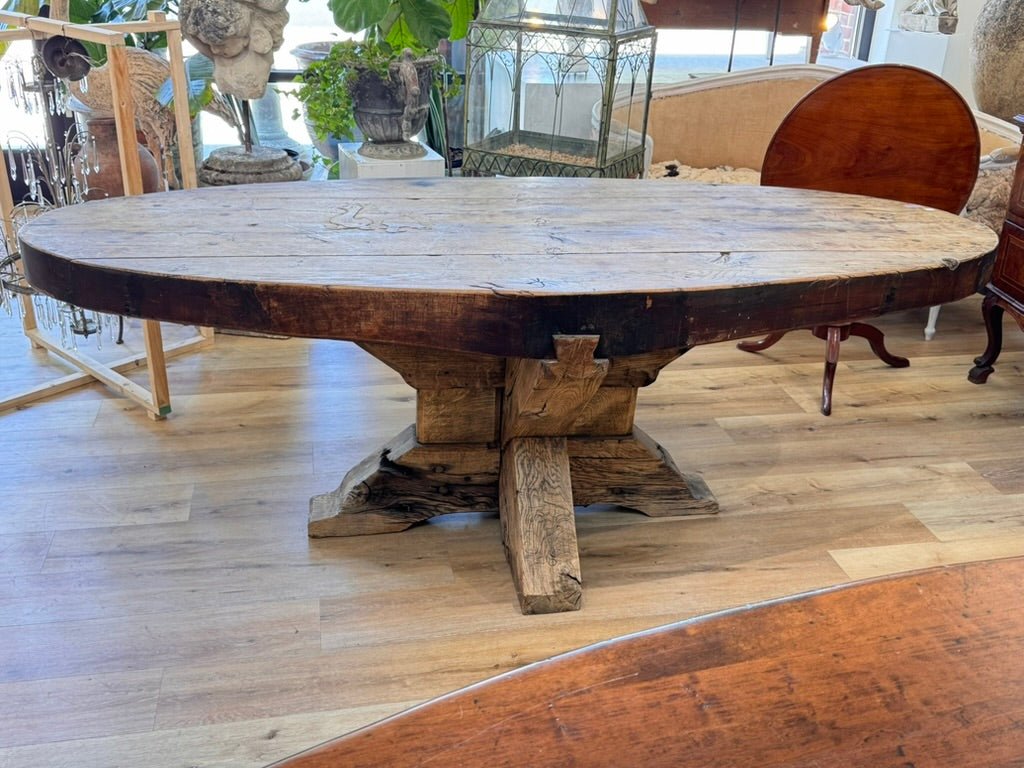 Rustic, Oval Table, French Provincial Hunting Lodge 18th - 19th C. - Helen Storey Antiques