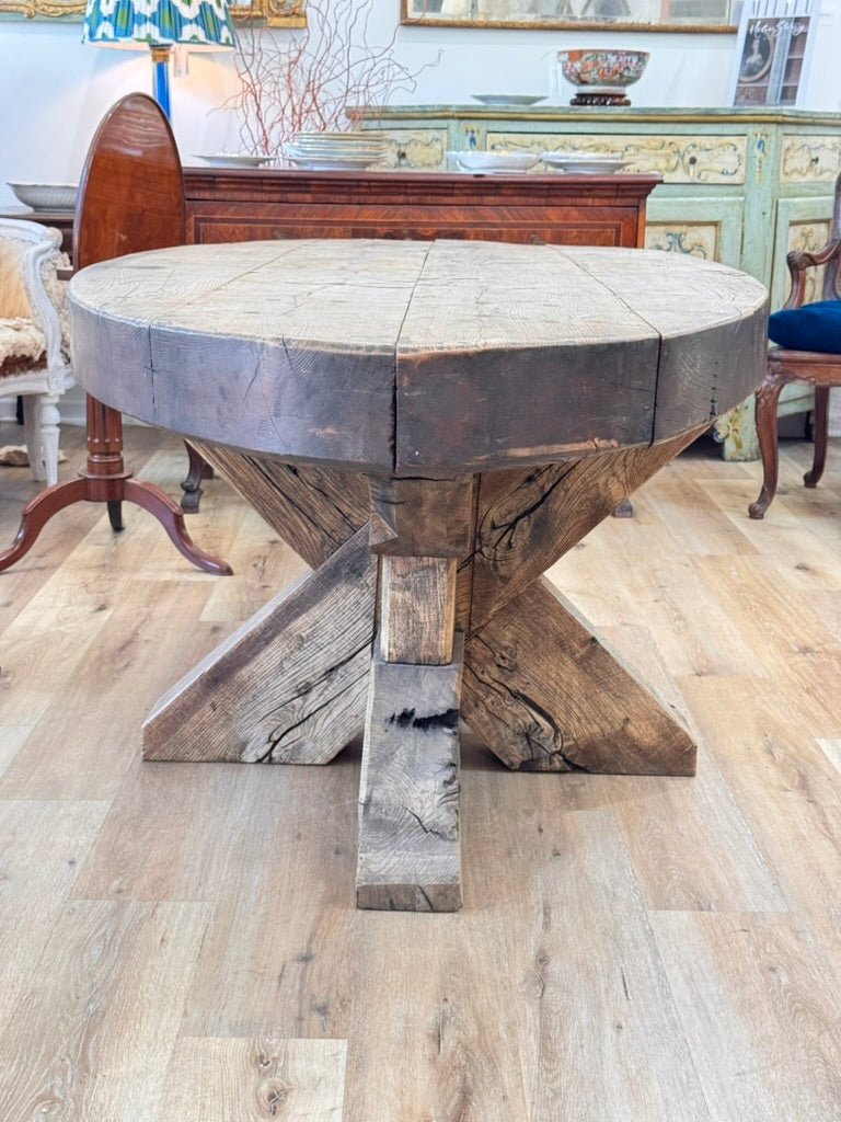 Rustic, Oval Table, French Provincial Hunting Lodge 18th - 19th C. - Helen Storey Antiques