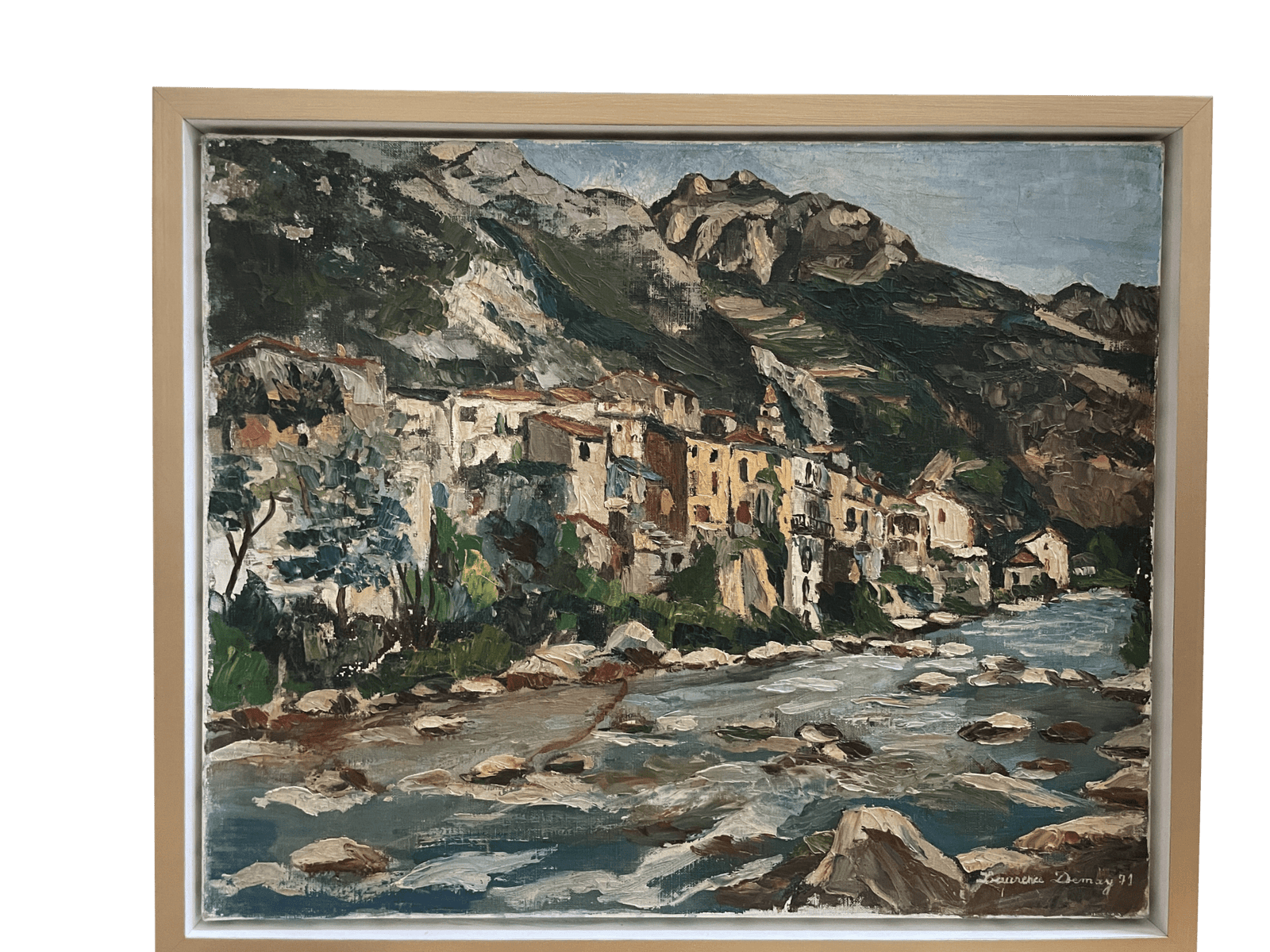 Seaside painting by DEMAY, found in Provence.