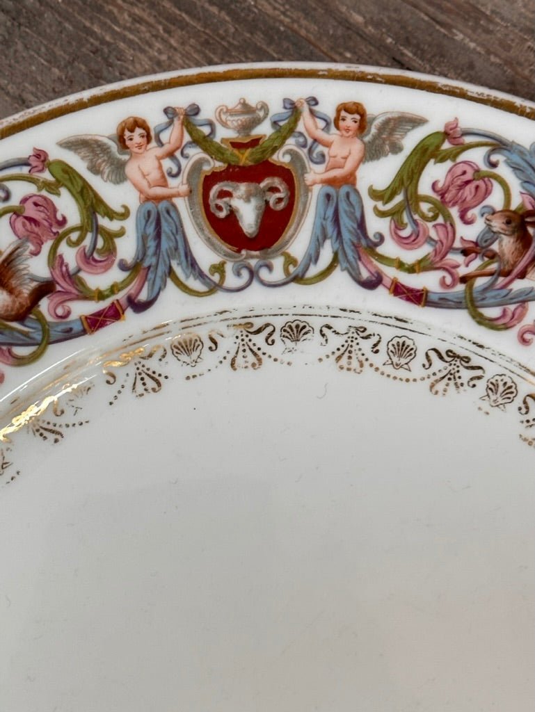 Set of 8 Sevres Porcelain Plates, hand - painted, 19th Century - Helen Storey Antiques