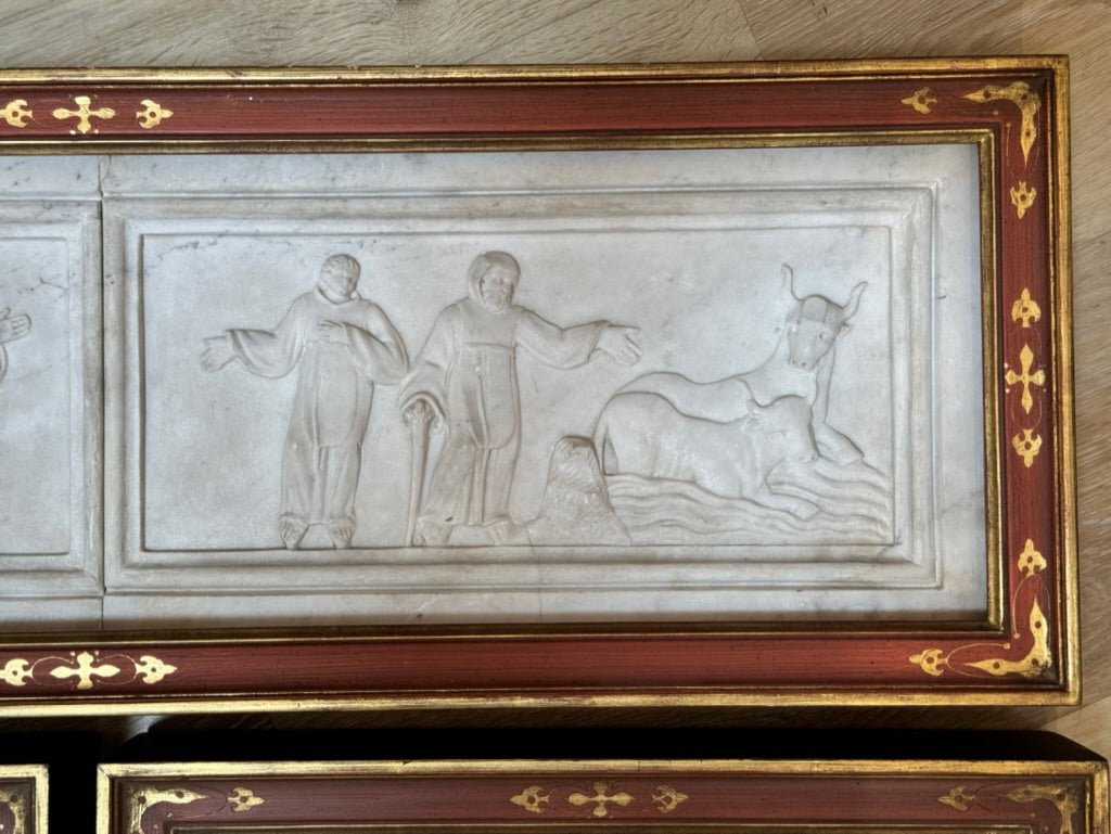 Set of Five early 19th Century - late 18th Century Carved Marble Panels - Helen Storey Antiques