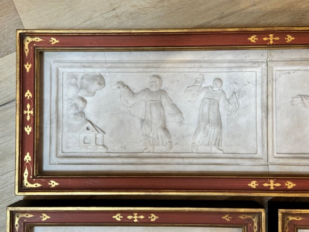 Set of Five early 19th Century - late 18th Century Carved Marble Panels - Helen Storey Antiques