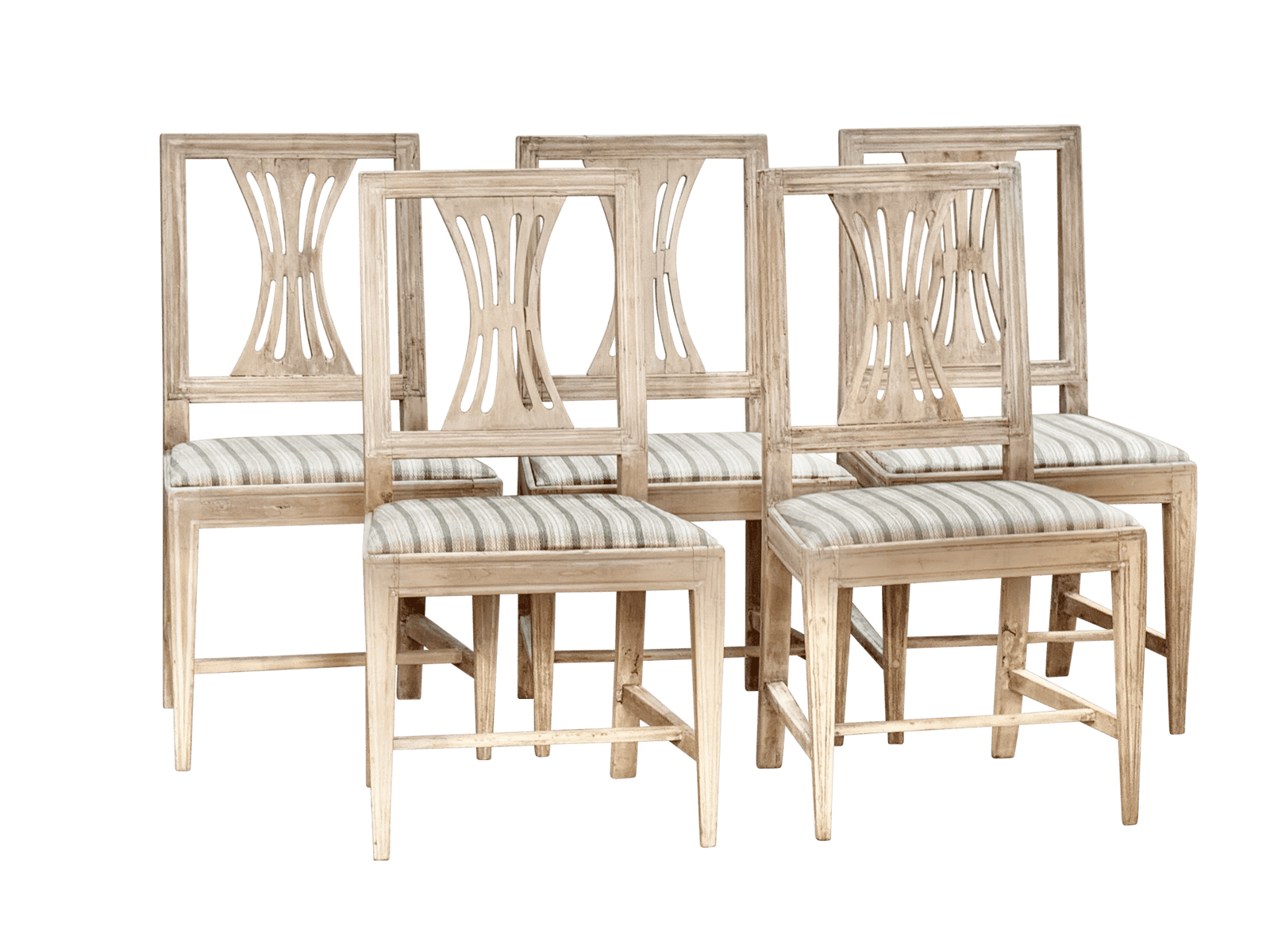 Set of four to five Swedish chairs, c. 1800