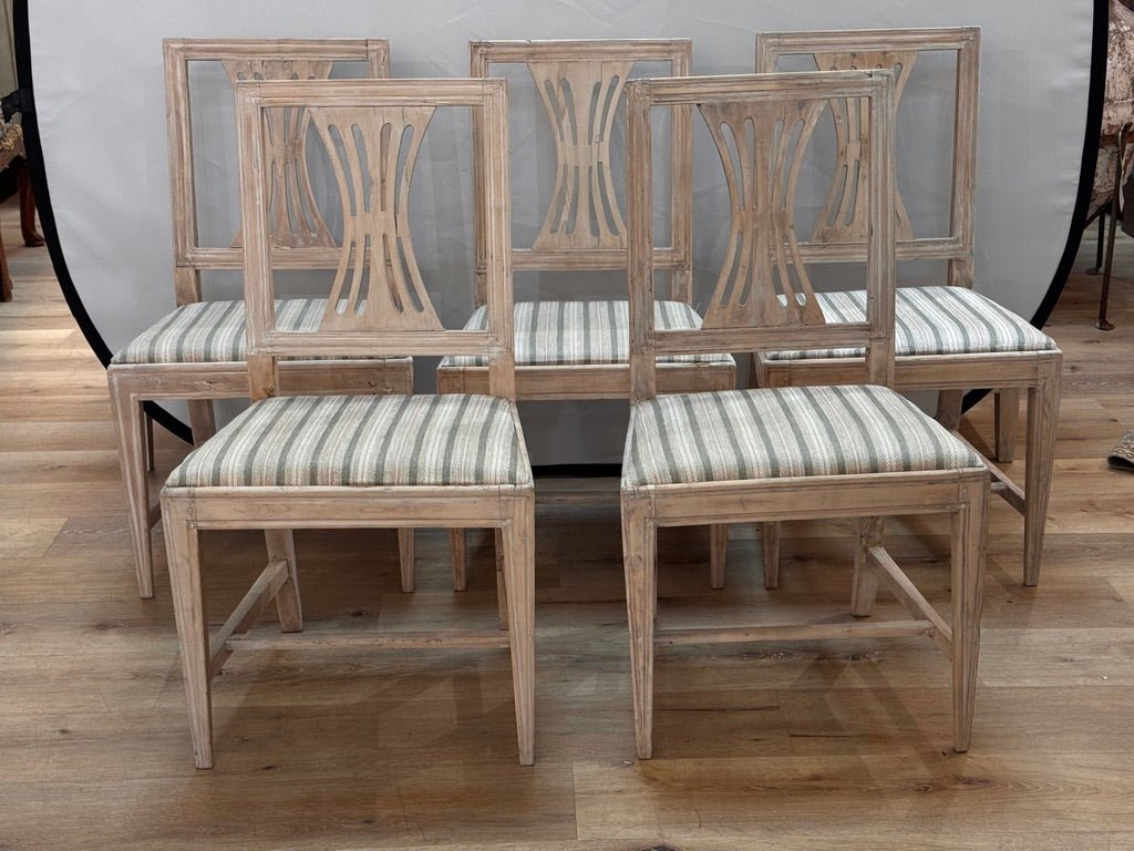 Set of four to five Swedish chairs, c. 1800 - Helen Storey Antiques