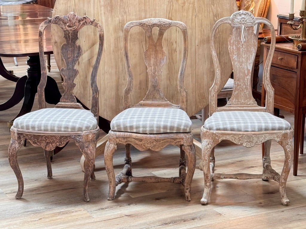 Set of six 18th Century Gustavian Dining Chairs - Helen Storey Antiques