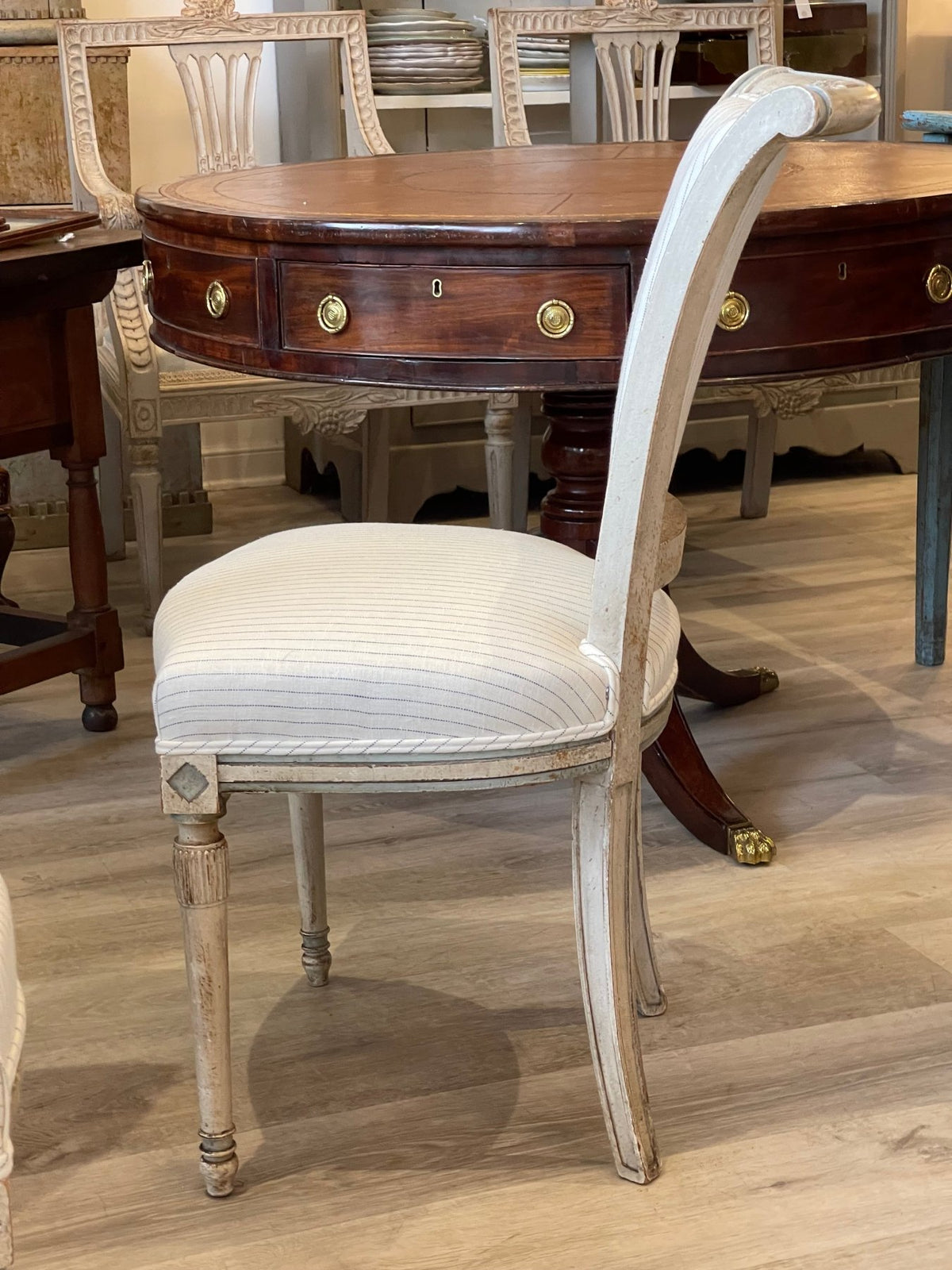 SET OF SIX FRENCH DIRECTOIRE DINING CHAIRS - Helen Storey Antiques