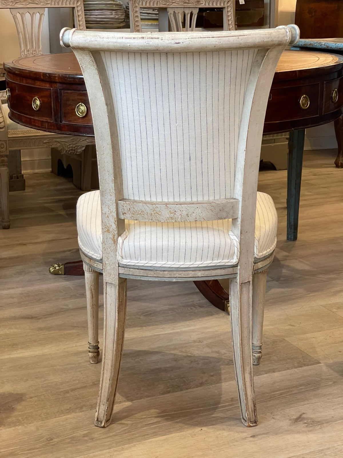 SET OF SIX FRENCH DIRECTOIRE DINING CHAIRS - Helen Storey Antiques