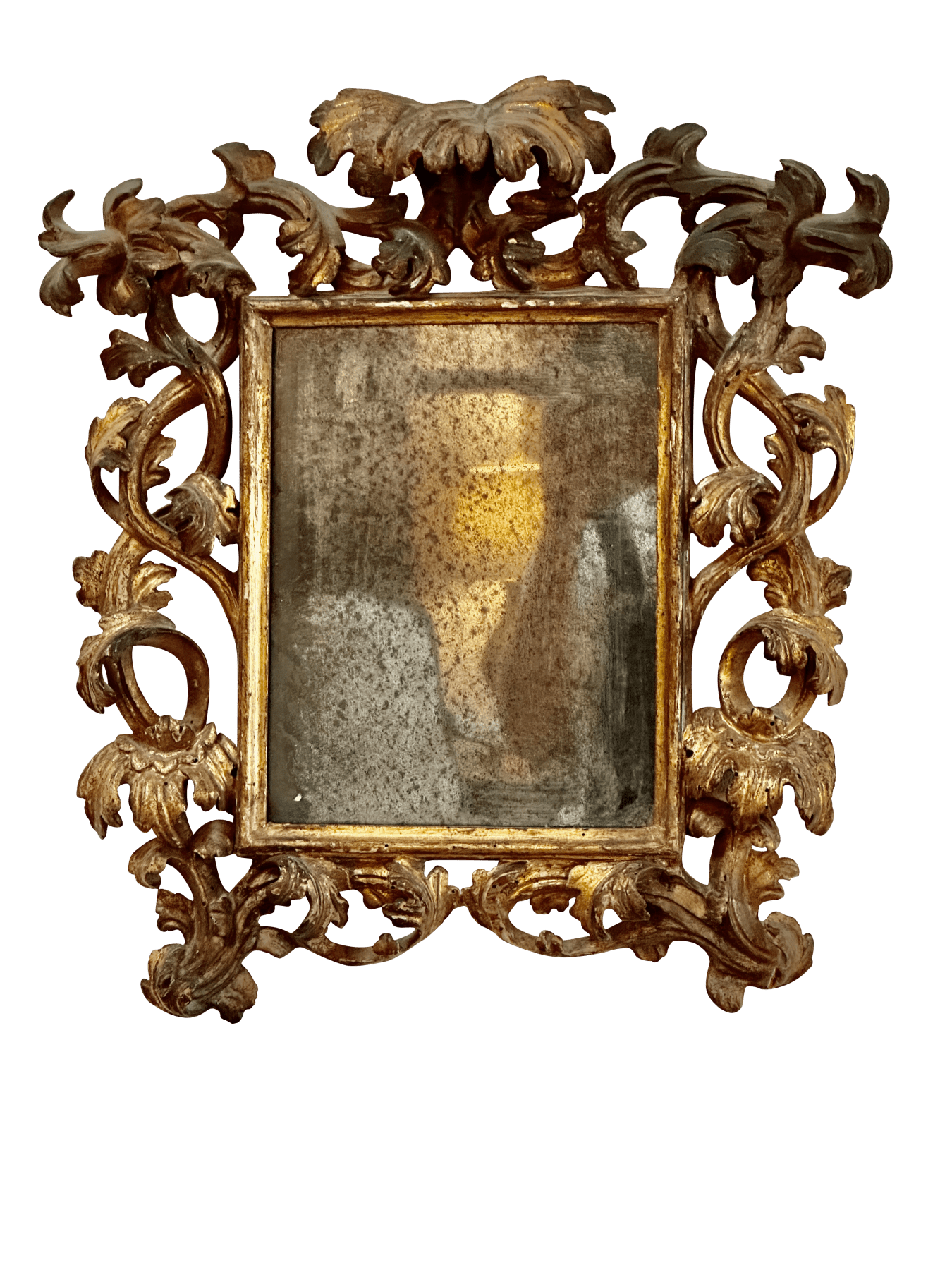 Small 18th Century Italian Carved Gilt Mirror