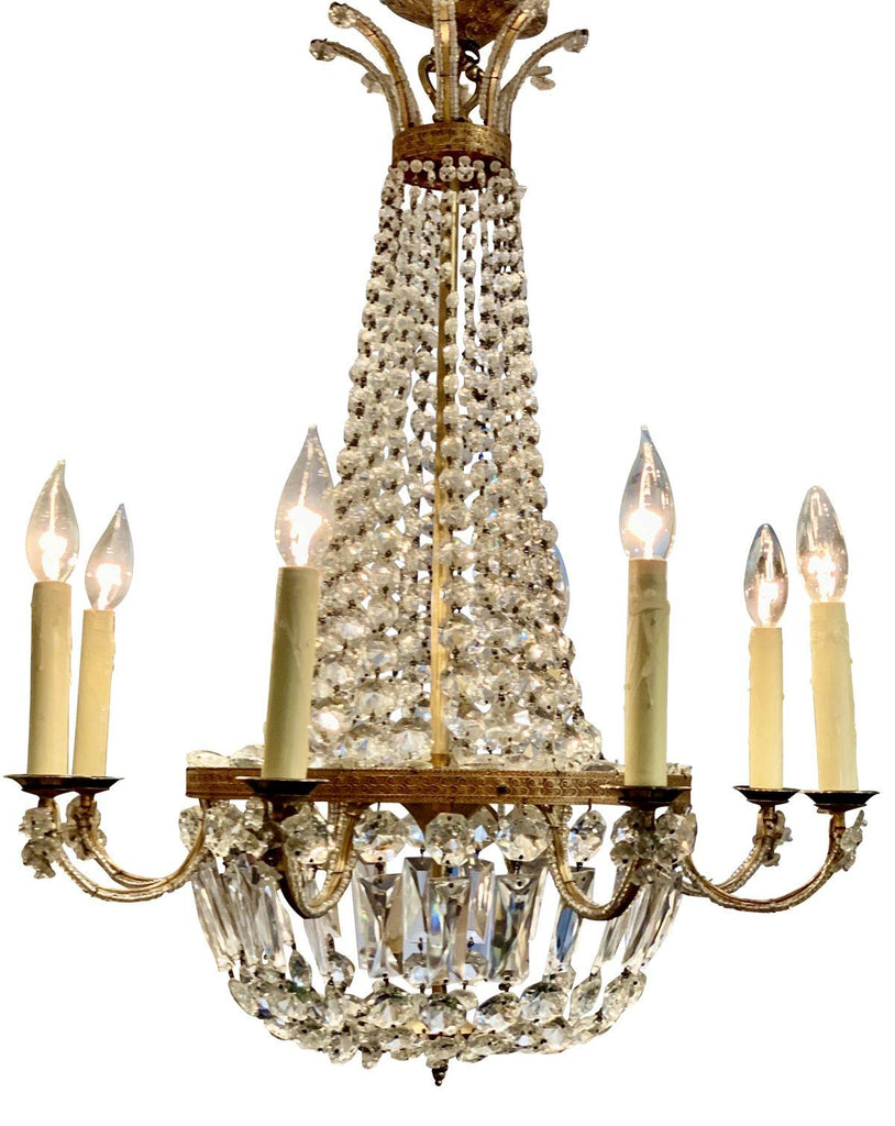 Boucles D'oreilles Chandelier Feuille Strass - Style Vintage Doré Antique - Neuf Sans Emballage