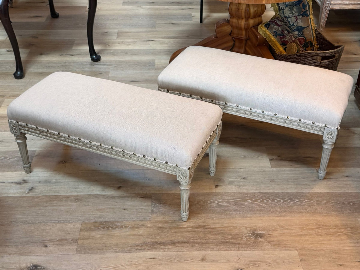 Swedish Gustavian Benches - Pair or Individual - Early 19th Century - late 18th Century - Helen Storey Antiques