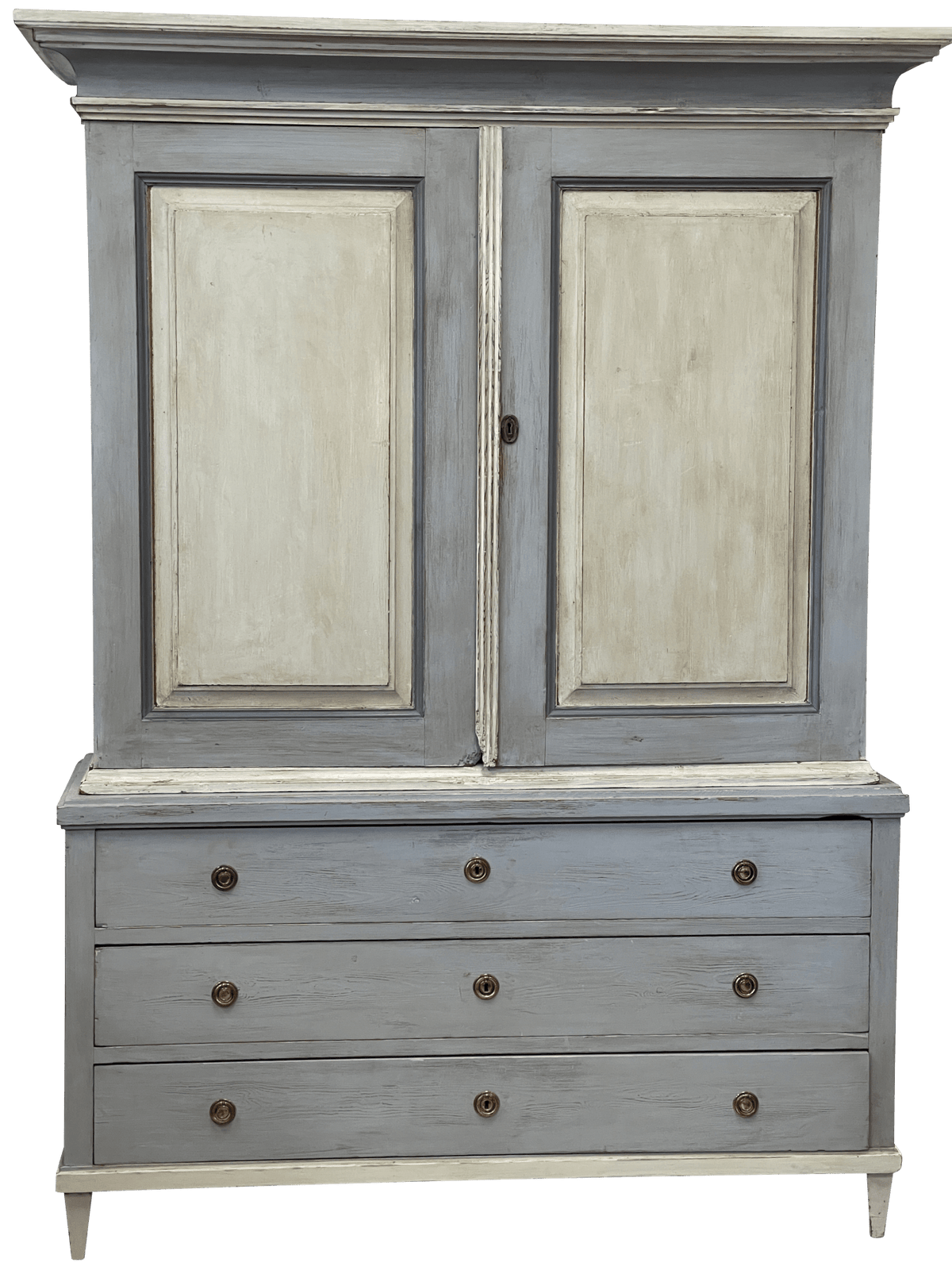 Swedish Gustavian Cabinet - Blue Painted, Late 18th Century - Helen Storey Antiques