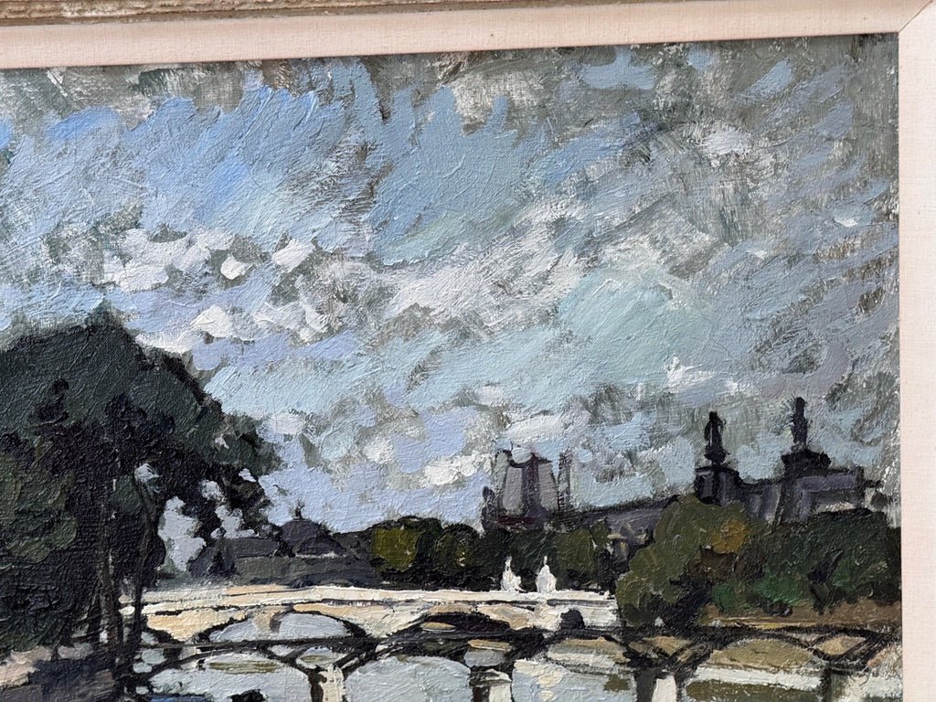 The Seine, Paris - Constantine Kluge, France, Large Oil on Canvas - Helen Storey Antiques
