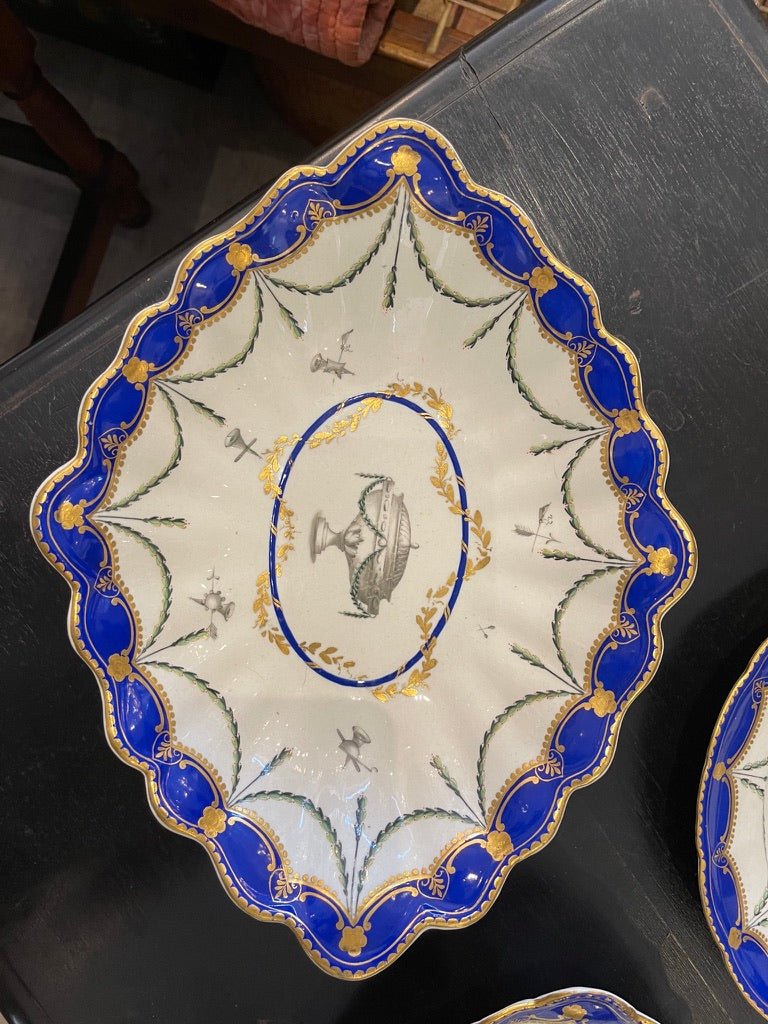 THREE CHELSEA - DERBY PORCELAIN PIECES - Helen Storey Antiques