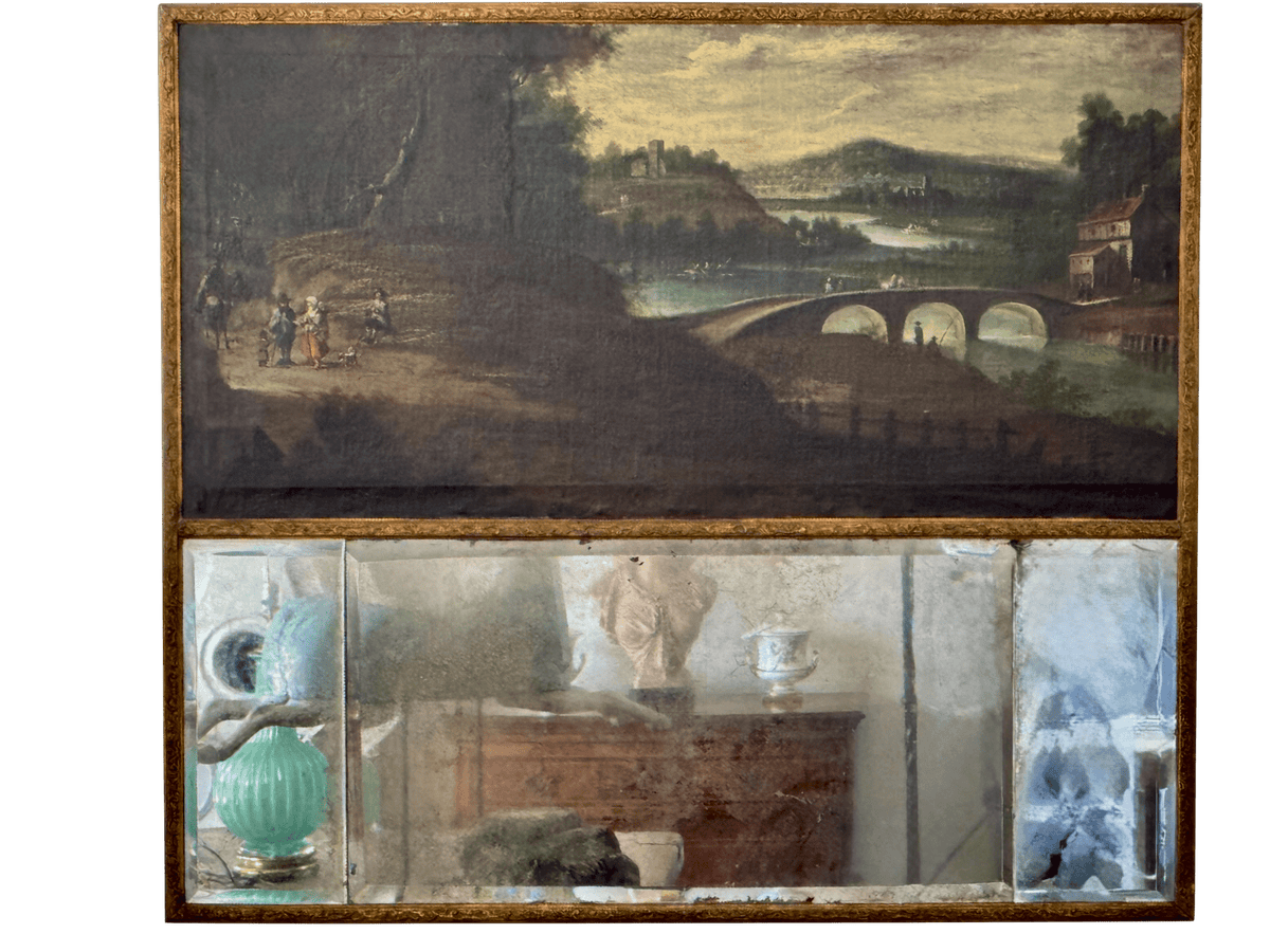 Trumeau Overmantel Mirror, Fench period 18th Century - Helen Storey Antiques