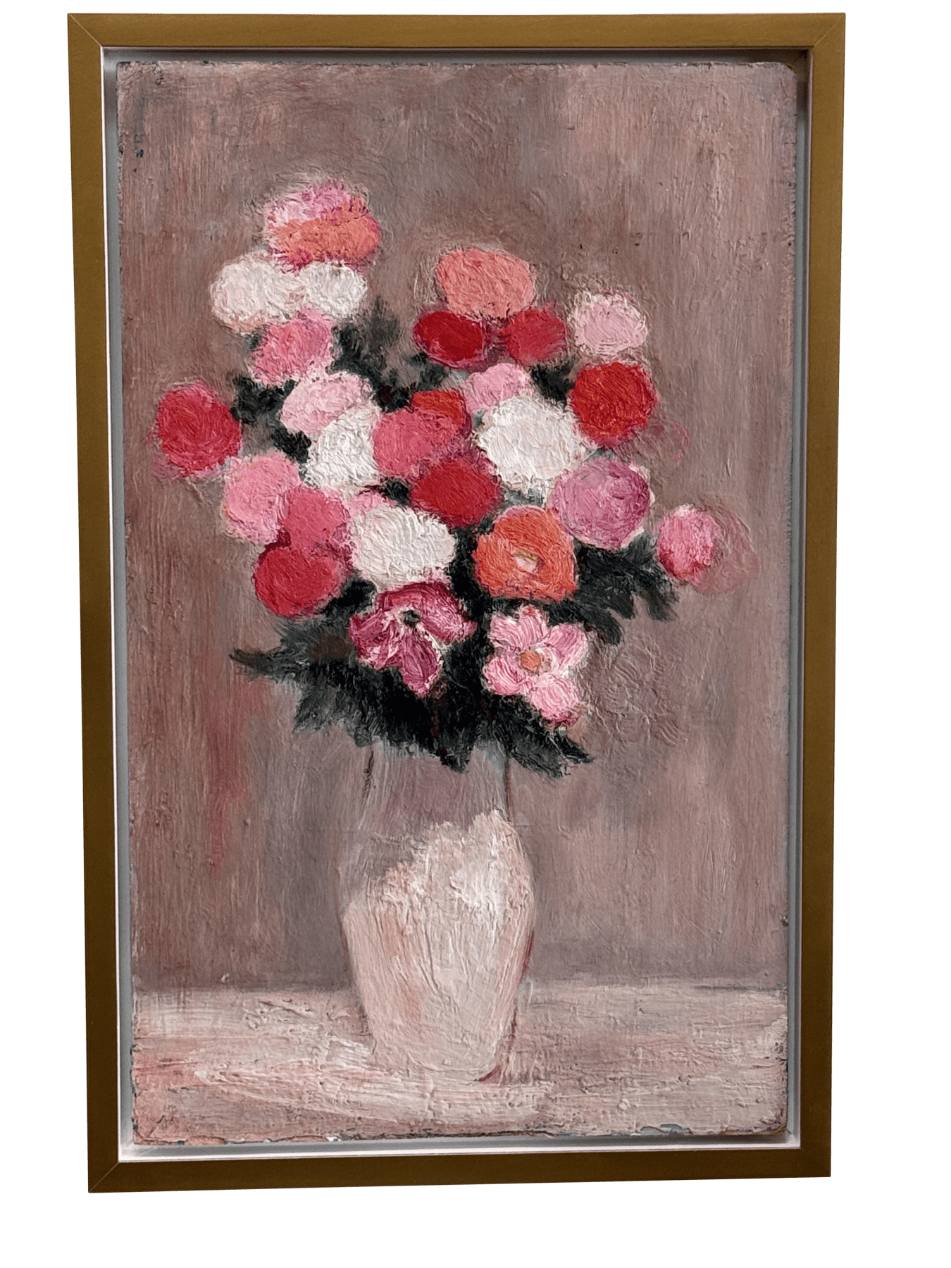 Un bouquet de fleurs, oil on board, by Anna Costa (1922-2022) France