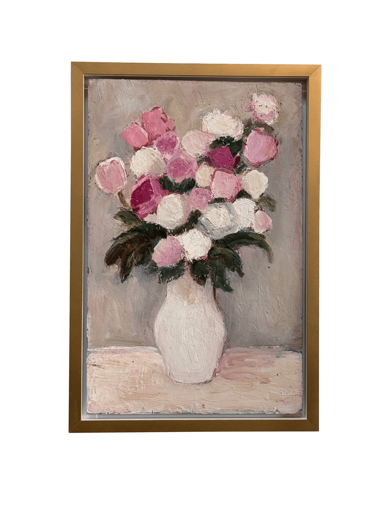 Un bouquet de fleurs, oil on board, by Anna Costa (1922-2022) France