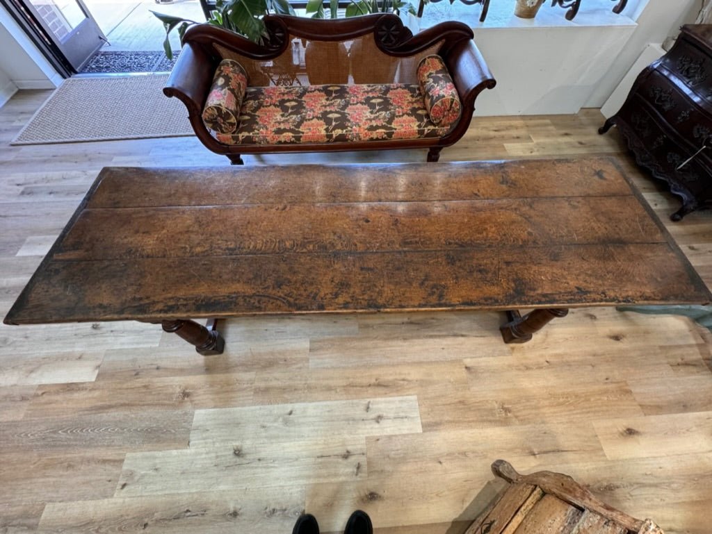 Very fine Early English carved oak dining table - Helen Storey Antiques