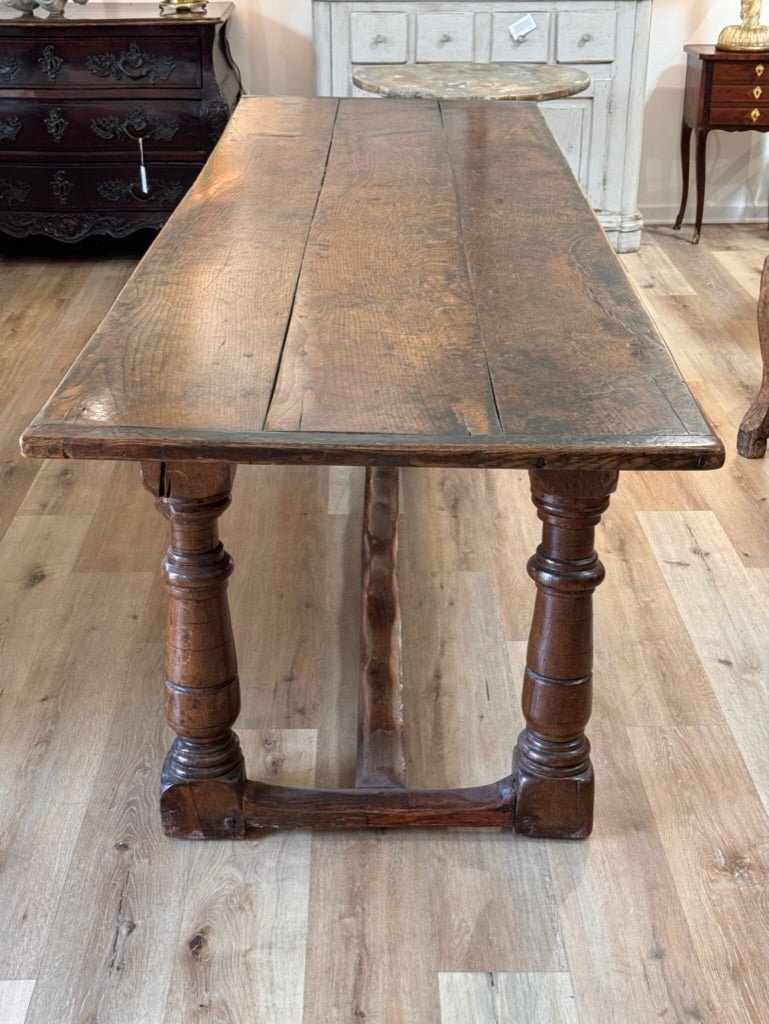 Very fine Early English carved oak dining table - Helen Storey Antiques