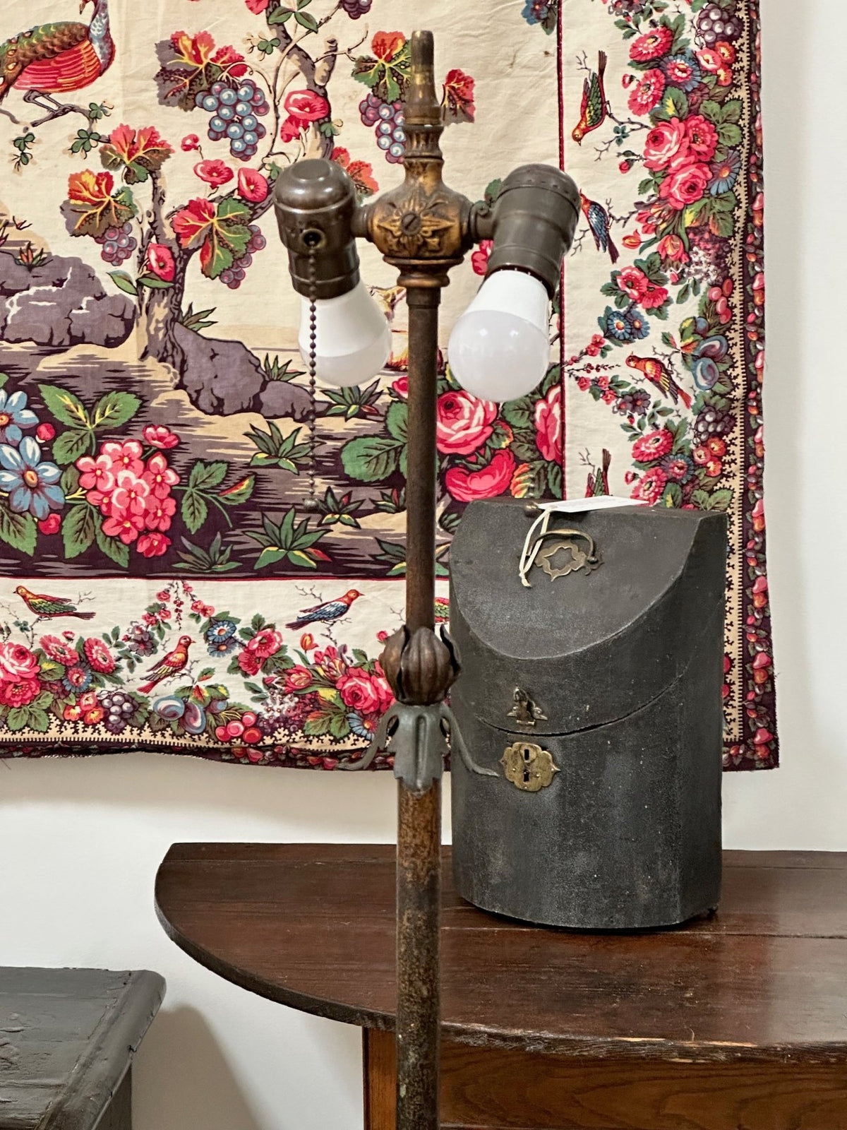 Vintage Italian Tole Floor Lamp - Helen Storey Antiques