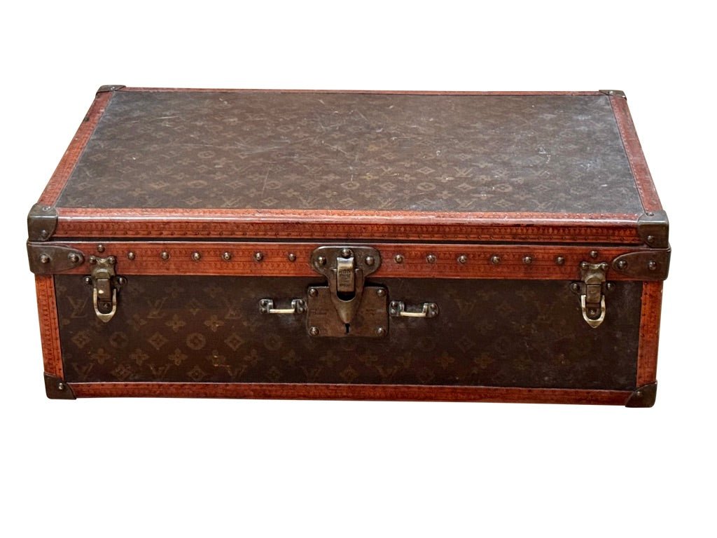 Vintage Louis Vuitton Monogram hard side Suitcase Trunk - Helen Storey Antiques