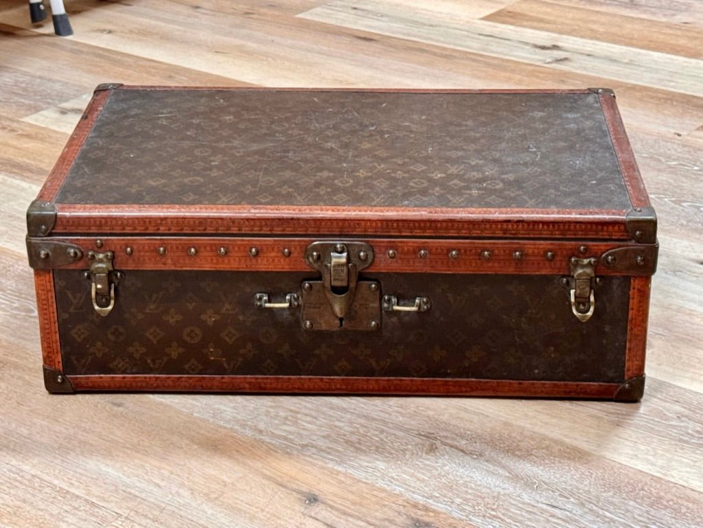 Vintage Louis Vuitton Monogram hard side Suitcase Trunk - Helen Storey Antiques