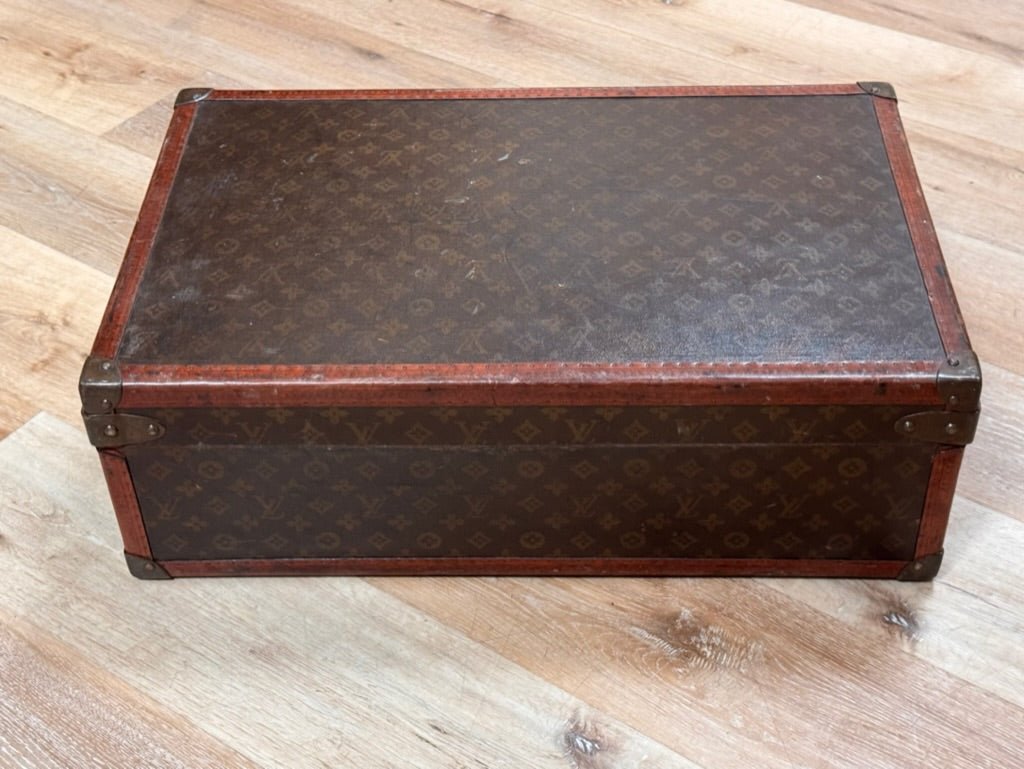 Vintage Louis Vuitton Monogram hard side Suitcase Trunk - Helen Storey Antiques