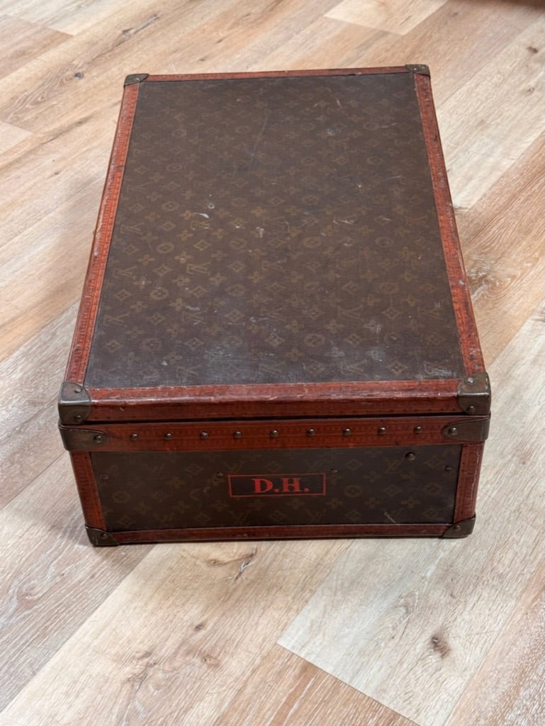 Vintage Louis Vuitton Monogram hard side Suitcase Trunk - Helen Storey Antiques