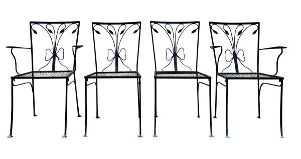 Vintage Salterini Garden Chairs, Set of Four - Helen Storey Antiques