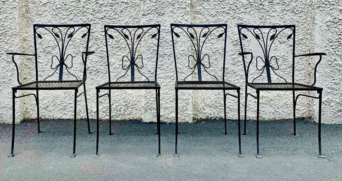 Vintage Salterini Garden Chairs, Set of Four - Helen Storey Antiques