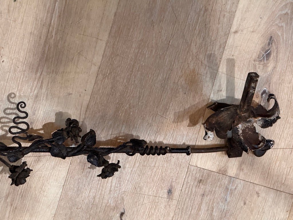 Wrought iron floral mount, France, 18th Century - Helen Storey Antiques