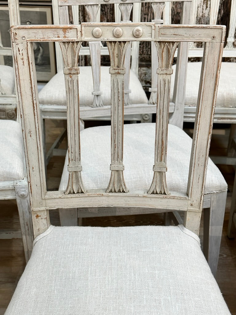 Set of Ten 18th Century Swedish Side Chairs
