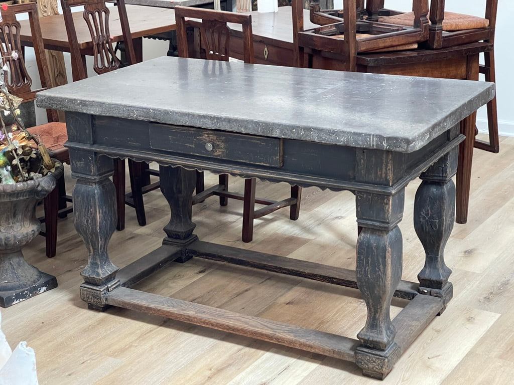 18th Century Swedish Oland Stone Top Table