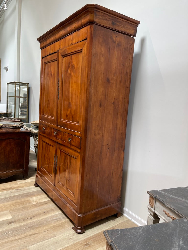 19th Century Louis Philippe Cherry Wood Armoire