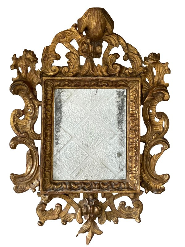 18th Century Carved &amp; Gilded Italian Mirror