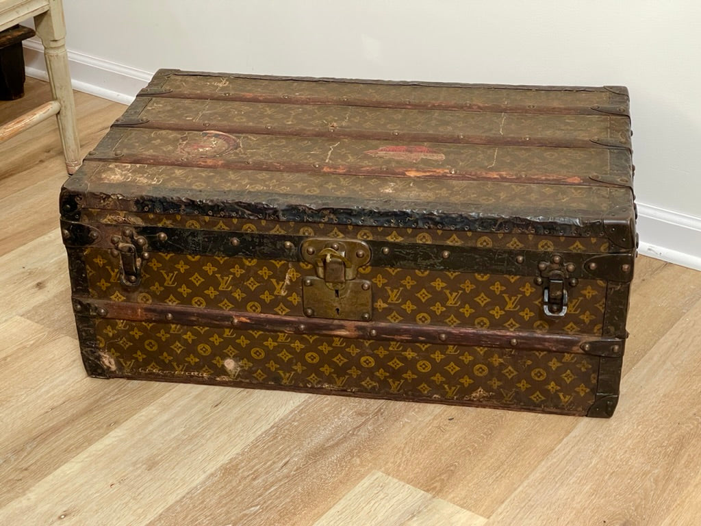 vintage louis vuitton steamer trunk for sale