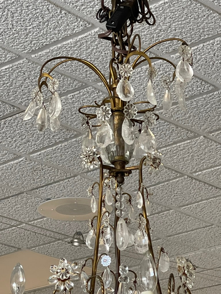 Early 20th Century Maison Bagues Rock Crystal Chandelier