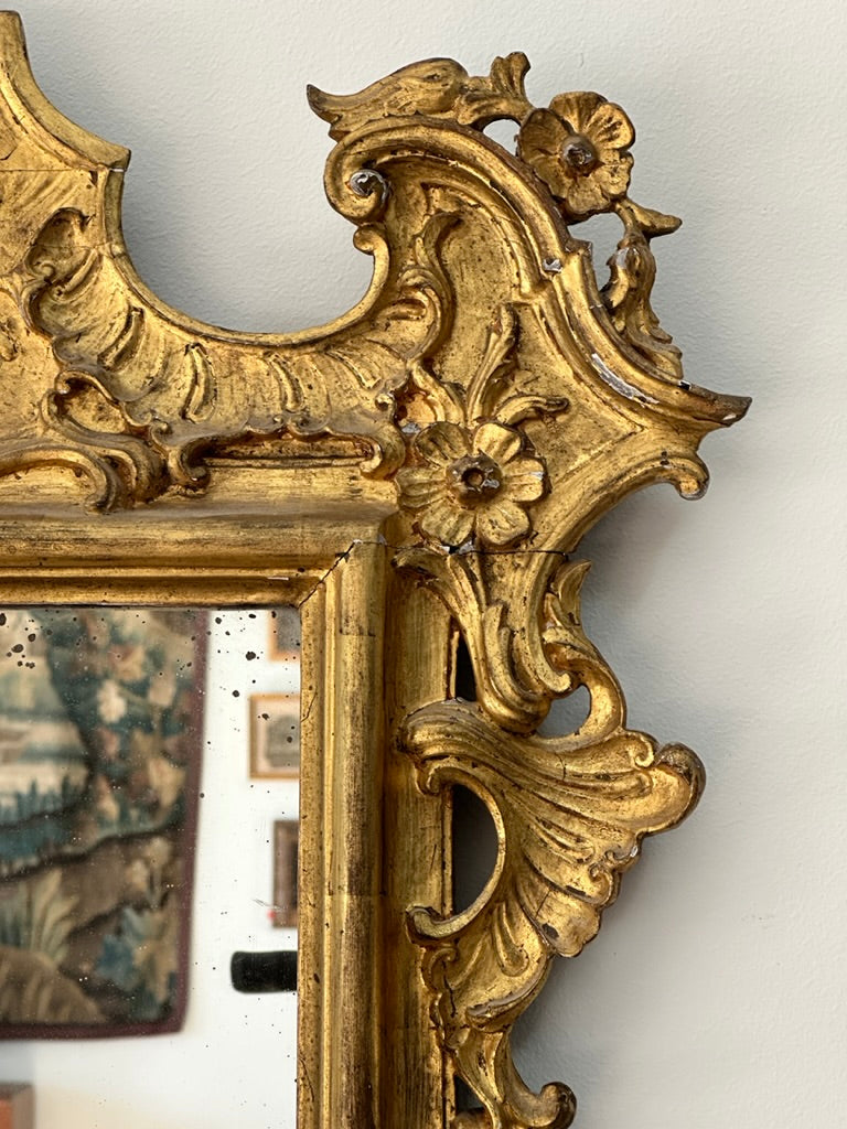 Beautifully Carved, Gilded French 18th Century Mirror