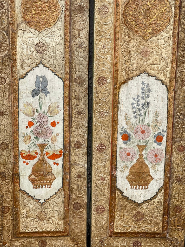 18th Century Painted Panels, Gilt and Polychrome Screen