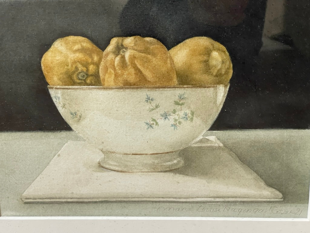 Contemporary Watercolor Still Life With Lemons