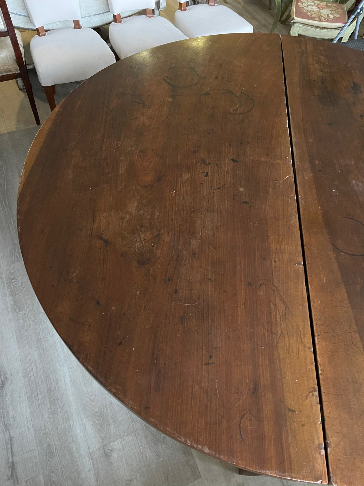 Large 18th Century Italian Walnut Round Table