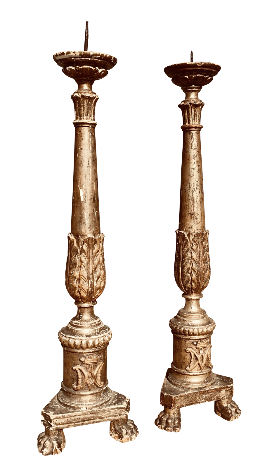 Louis XVI - 18th Century French Carved Gilt Wood Pricket Sticks - Marie Antoinette - Helen Storey Antiques