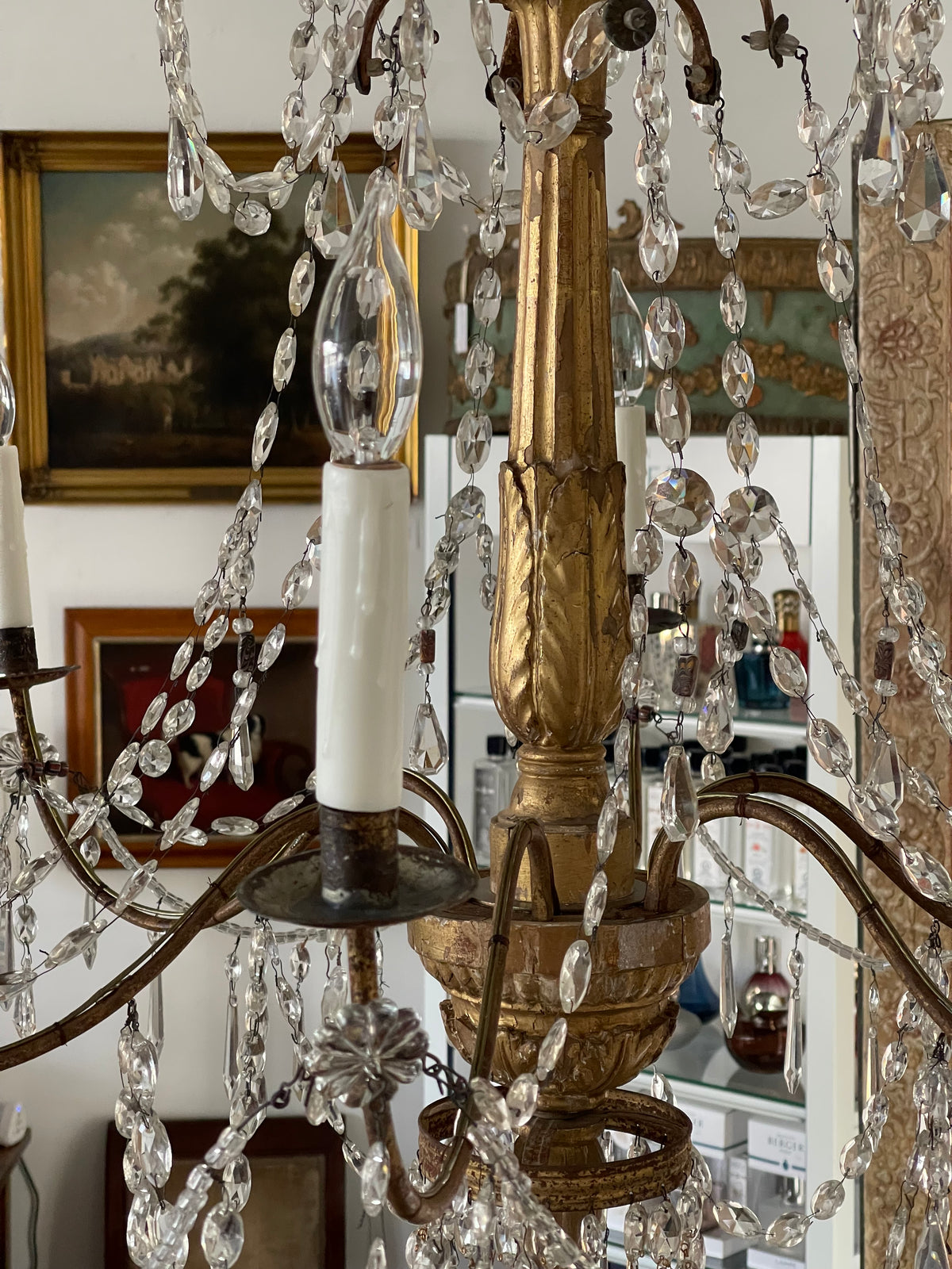 Late 18th Century-Early 19th Century Six Light Italian Genovese Chandelier