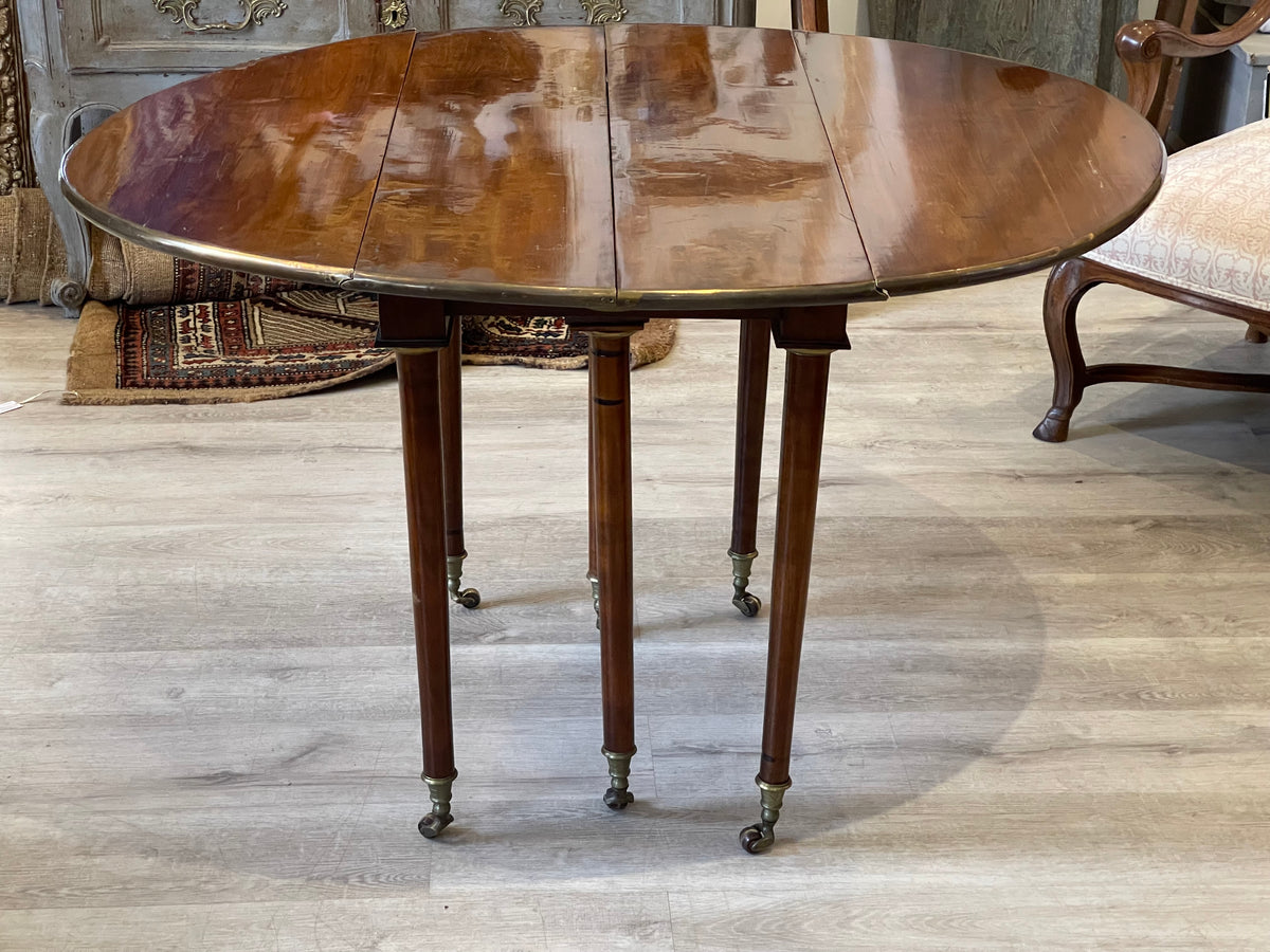 Late 18th Century Louis XVI Mahogany Drop-Leaf Extension Dining Table