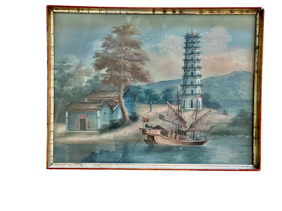 19th Century Framed Chinese Export Painting