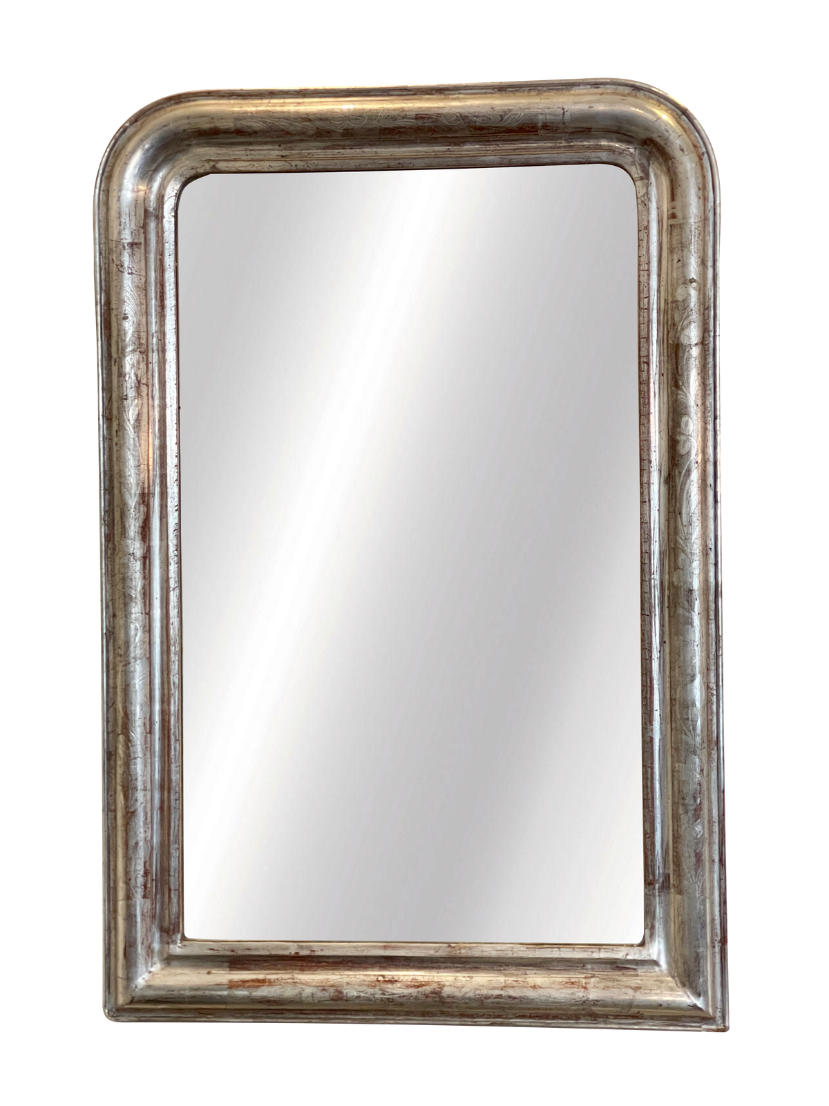 19th Century Louis Philippe Gilded Silver Leafed Mirror