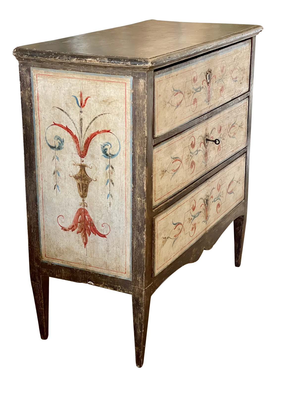 Swedish Chest of Drawers, early 19th Century, Charming Original paint